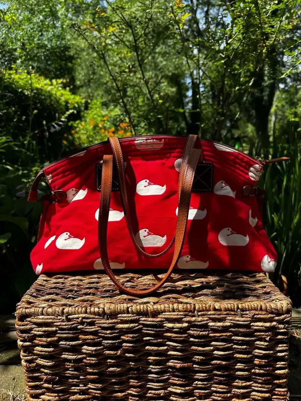 Dooney & Bourke Samantha Sport Duck Canvas Satchel in Red Y2K EUC ❤️ 🦆